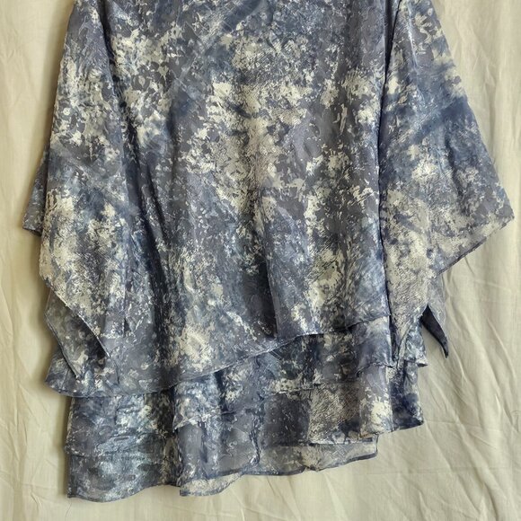 Alex Evenings Printed Asymmetrical Blouse - Picture 5 of 7